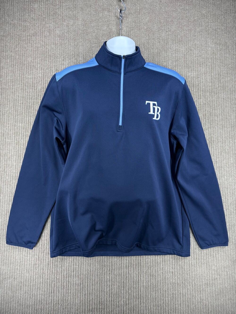 Genuine Merchandise Tampa Bay Rays MLB Fleece 1/4 Zip Mens XL